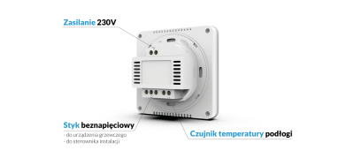 TECH ST-297Z v3 przewodowy regulator 230V BIAŁY