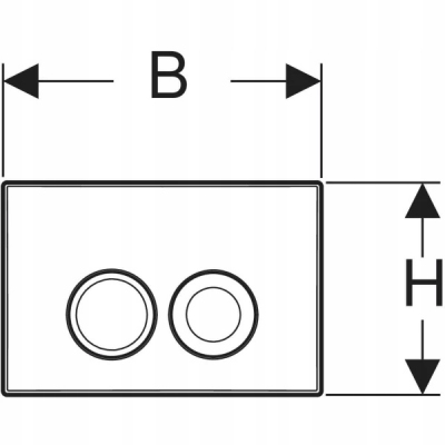 GEBERIT DELTA25 przycisk do stelaża DUOFIX BASIC UP100 chrom błyszczący