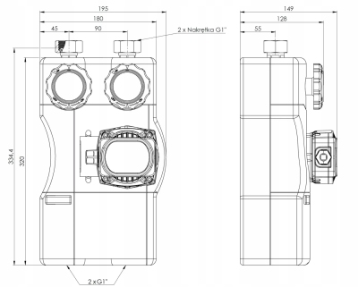AFRISO Grupa pompowa BPG 240, DN20, pompa AFRISO APH / 9024000