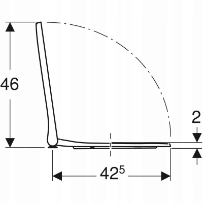 Geberit Smyle Square deska sedesowa wolnoopadająca 500.237.01.1 , L30112