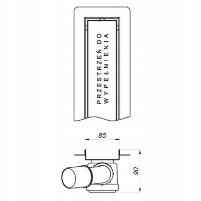 BLUE WIPER odwodnienie liniowe BLANK 600 mm do wklejenia płytki B053302006