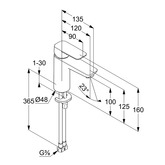 KLUDI PURE&STYLE jednouchwytowa bateria umywalkowa 100 - bez korka