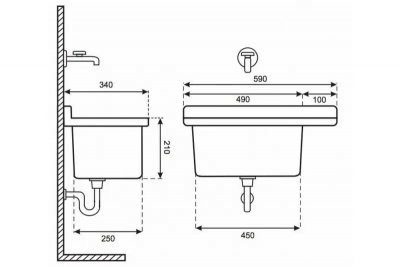 Komora gospodarcza zlewozmywak 60x34 BIAŁA
