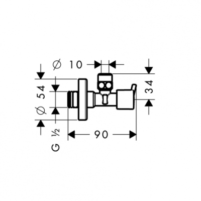 HANSGROHE Zawór kątowy S