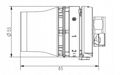 DANFOSS REDIA GŁOWICA TERMOSTATYCZNA do starych zaworów RTD 015G3350