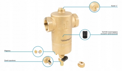 AFRISO FAR 213 Separator zanieczyszczeń 1 1/4