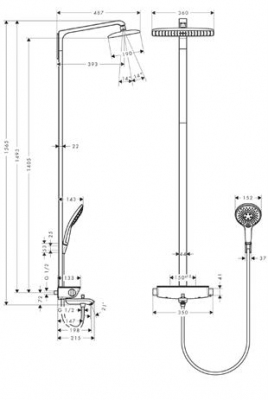 Komplet prysznicowy Raindance Select 360, do wanny BIAŁY/CHROM
