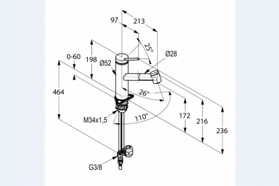 KLUDI TANGENTA JEDNOUCHWYTOWA BATERIA KUCHENNA DN 10