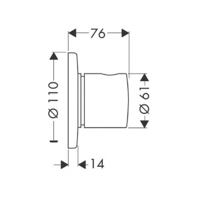HANSGROHE Trio/Quattro, element zewnętrzny DN20